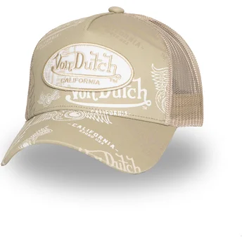 Von Dutch CAFE05 Beige Trucker Hat