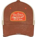 casquette-trucker-marron-et-beige-mac11-von-dutch