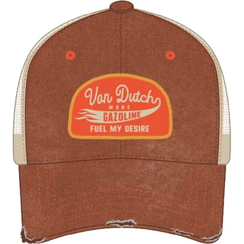Casquette trucker marron et beige MAC11 Von Dutch