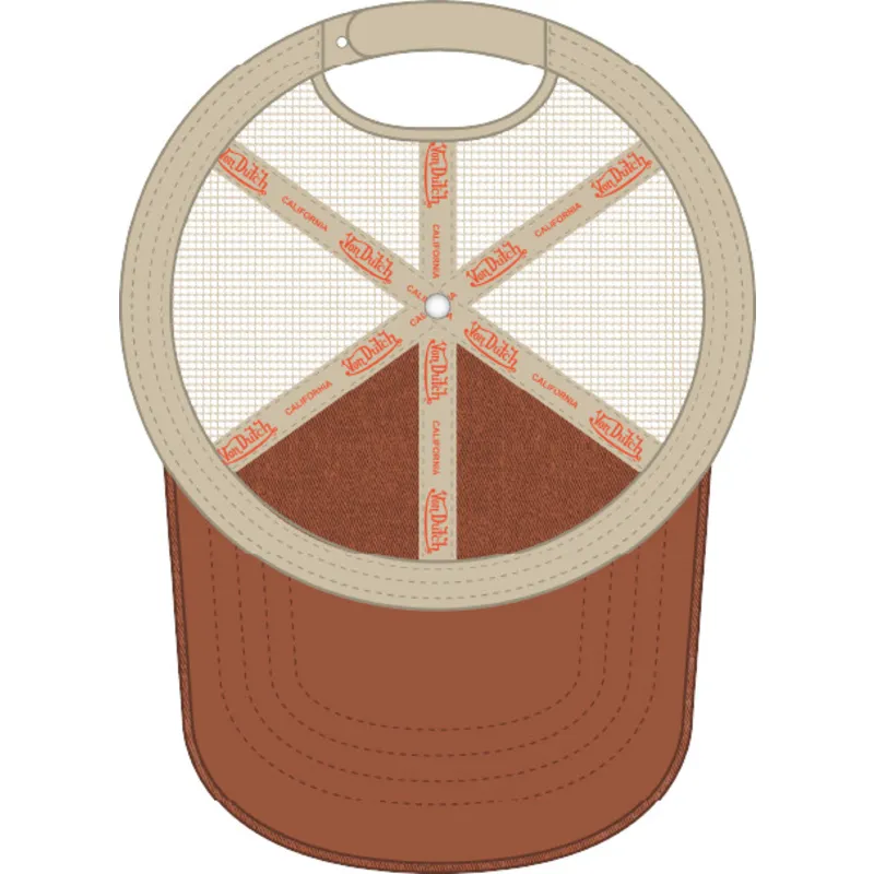 cappellino-trucker-marrone-e-beige-mac11-di-von-dutch