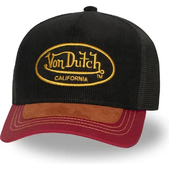 Casquette trucker noire et rouge SHIELD03 Von Dutch