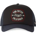 cappellino-trucker-marrone-e-blu-marino-foam02-di-von-dutch
