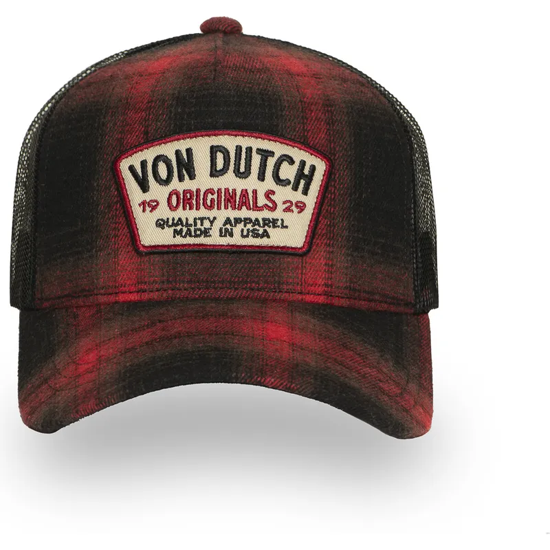 von-dutch-car05-rote-und-schwarze-trucker-mutze