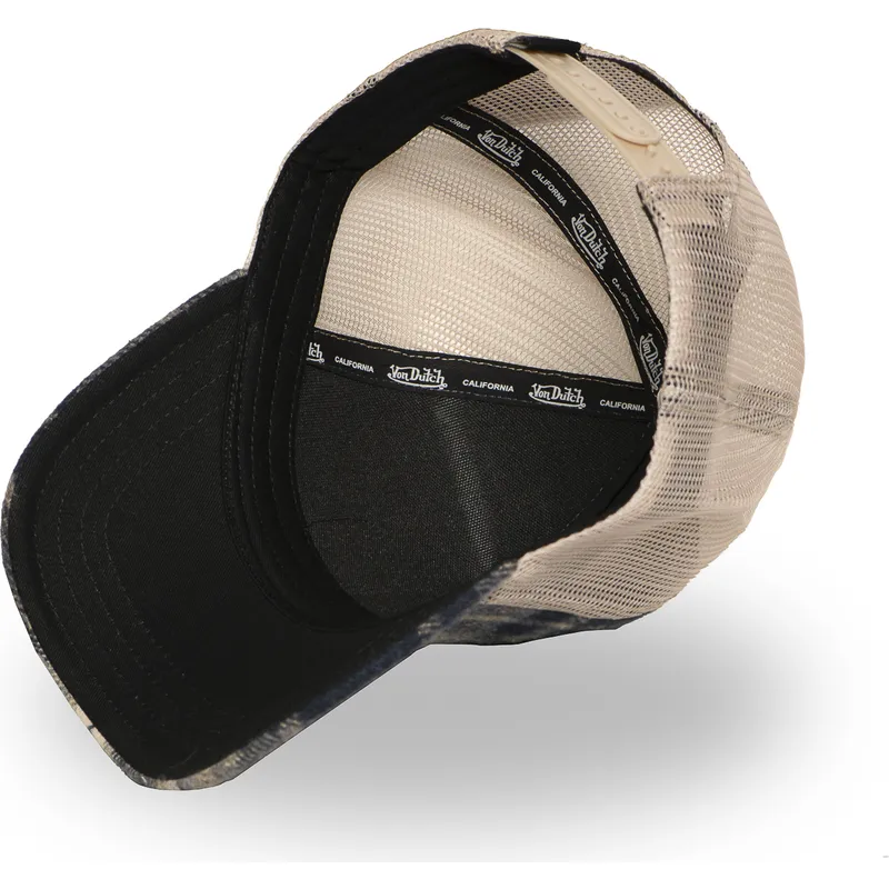 truckerkeps-bla-och-beige-car07-fran-von-dutch