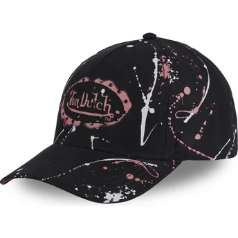 Casquette courbée noire et rose snapback IMAG P Von Dutch
