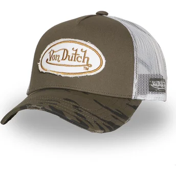 Grön och vit truckerkeps KAM K från Von Dutch