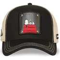 cappellino-trucker-nero-e-beige-snoopy-e-woodstock-pea6-naw6-peanuts-di-capslab