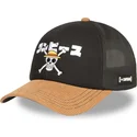 cappello-trucker-nero-e-marrone-straw-hat-pirates-op6-one-one-piece-di-capslab