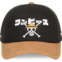 cappello-trucker-nero-e-marrone-straw-hat-pirates-op6-one-one-piece-di-capslab