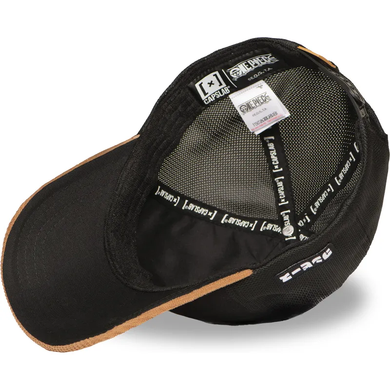 cappello-trucker-nero-e-marrone-straw-hat-pirates-op6-one-one-piece-di-capslab