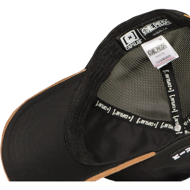trucker-cap-schwarz-und-braun-straw-hat-pirates-op6-one-one-piece-von-capslab