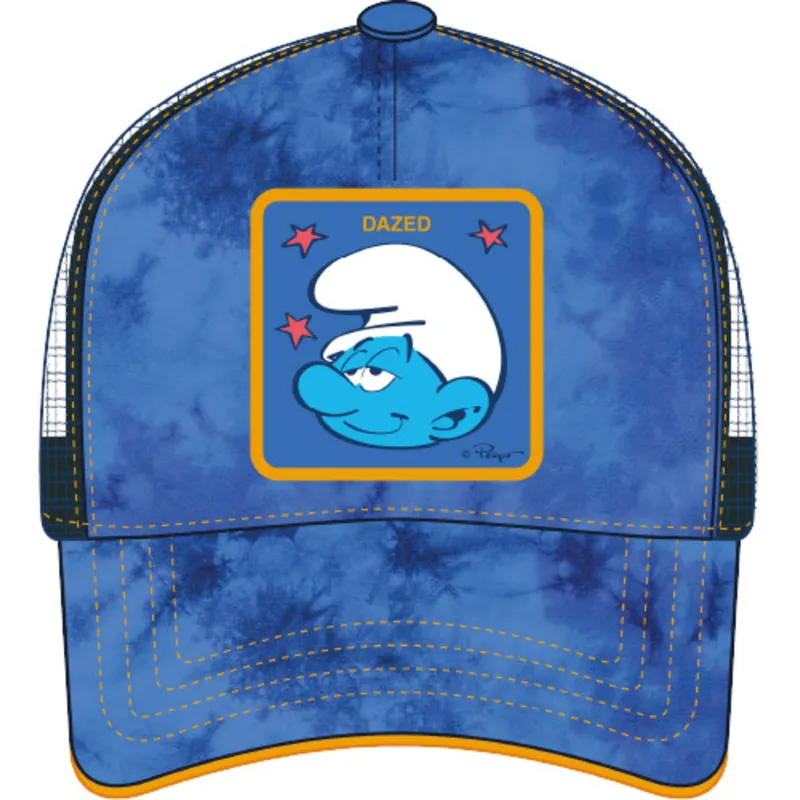 trucker-cap-blau-dazed-smu-cham-die-schlumpfe-von-capslab