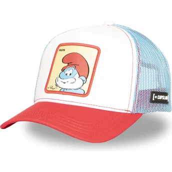 Flerfärgad trucker-keps Pappa Smurf SMU PAPA Smurfarna från Capslab