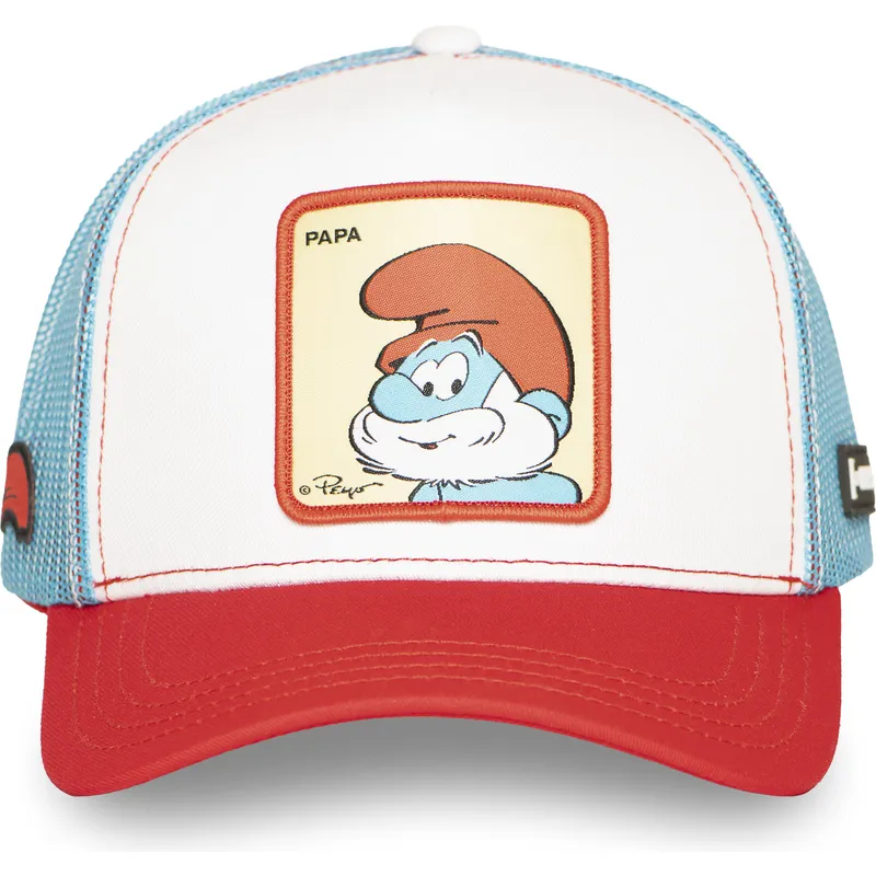 mehrfarbige-trucker-kappe-papa-schlumpf-smu-papa-die-schlumpfe-von-capslab