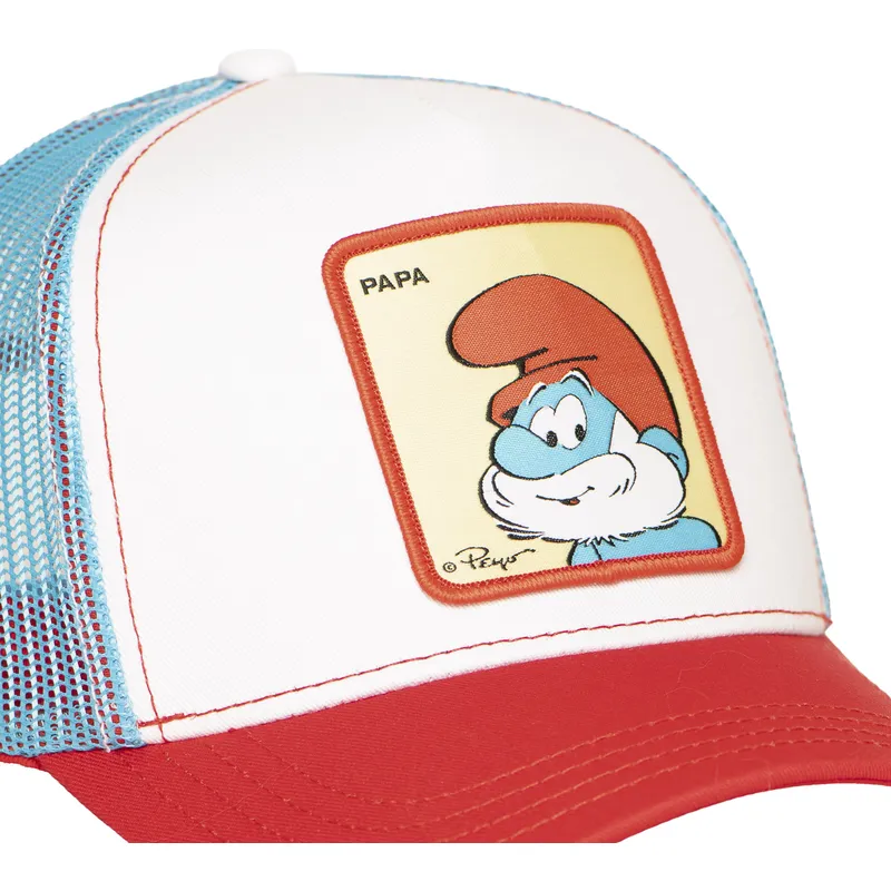 mehrfarbige-trucker-kappe-papa-schlumpf-smu-papa-die-schlumpfe-von-capslab