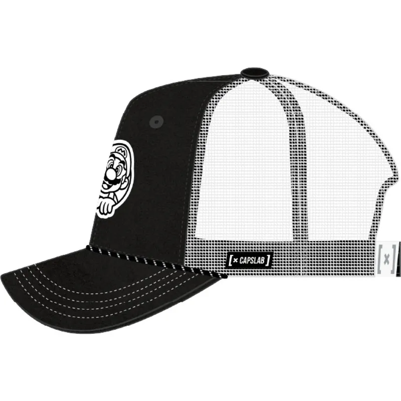 cappellino-trucker-nero-mario-smb2-nig-super-mario-bros-di-capslab