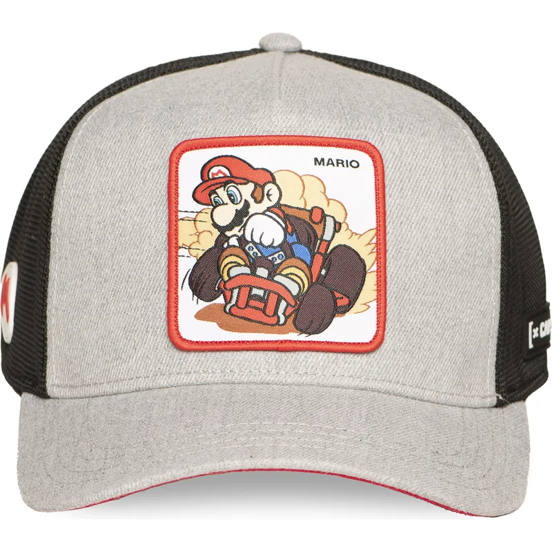 cappellino-trucker-grigio-e-nero-mario-kart-smk3-vro-super-mario-bros-di-capslab