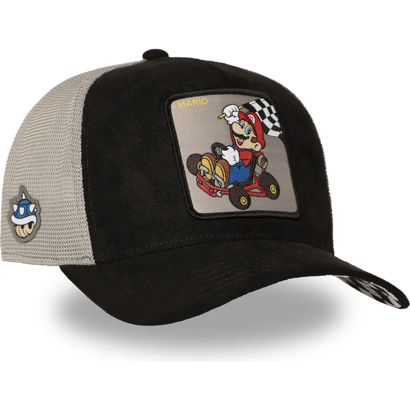 cappellino-trucker-nero-e-grigio-mario-kart-smk3-che-super-mario-bros-di-capslab