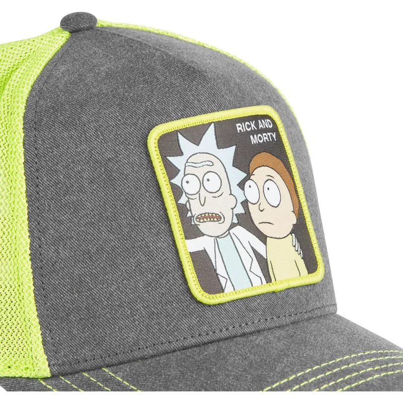 graue-und-gelbe-trucker-kappe-rick-und-morty-rem6-loo-von-capslab