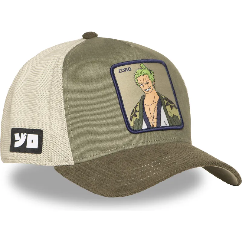 gron-och-beige-trucker-keps-roronoa-zoro-op6-zor-one-piece-fran-capslab