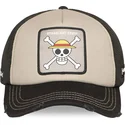 cappello-trucker-beige-e-nero-straw-hat-pirates-op6-str-one-piece-di-capslab