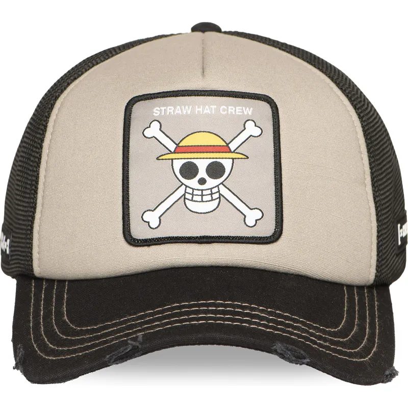 cappello-trucker-beige-e-nero-straw-hat-pirates-op6-str-one-piece-di-capslab