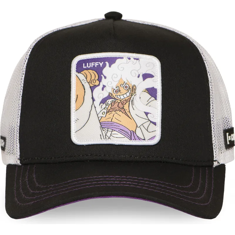 schwarz-weisse-trucker-cap-monkey-d-luffy-op6-gea-one-piece-von-capslab