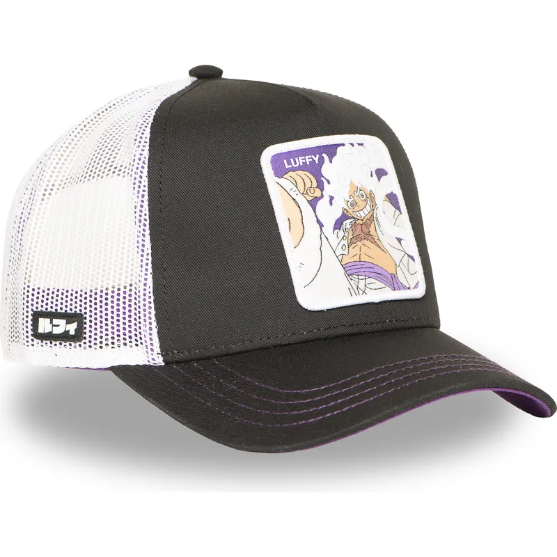 schwarz-weisse-trucker-cap-monkey-d-luffy-op6-gea-one-piece-von-capslab