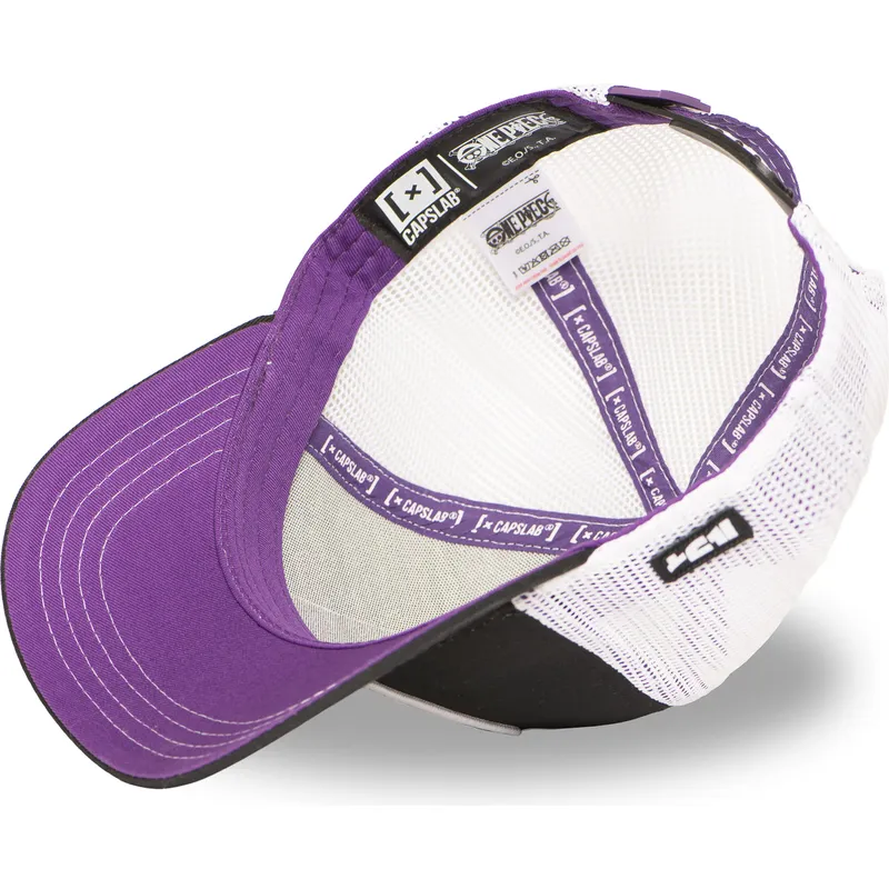 schwarz-weisse-trucker-cap-monkey-d-luffy-op6-gea-one-piece-von-capslab