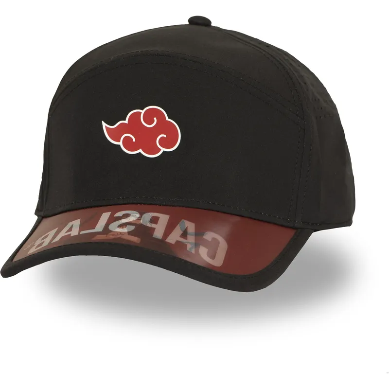 cappellino-curvo-nero-regolabile-akatsuki-ns5-aka-naruto-di-capslab