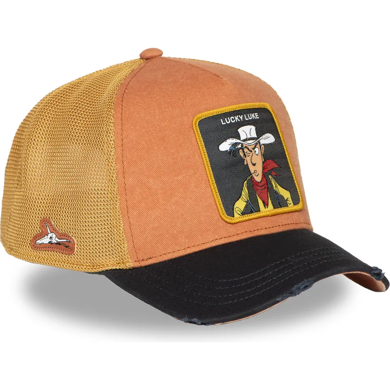 truckerkeps-orange-och-svart-lucky-luke-lck2-lob-fran-capslab