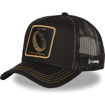 Cappello trucker nero Anello Unico LOTR RIN Il Signore degli Anelli di Capslab