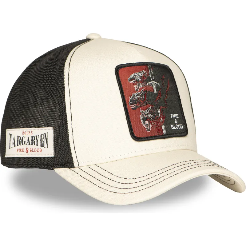 cappello-trucker-beige-e-nero-casa-targaryen-fire-and-blood-got-tar-il-trono-di-spade-di-capslab