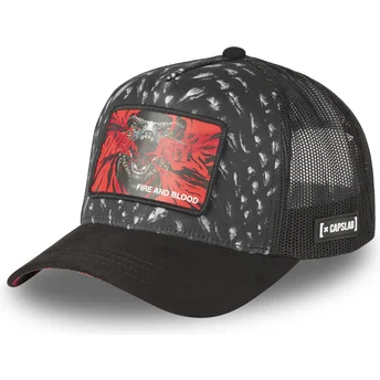 Cappellino trucker nero Dracarys Fire And Blood GOT BLO Game of Thrones di Capslab