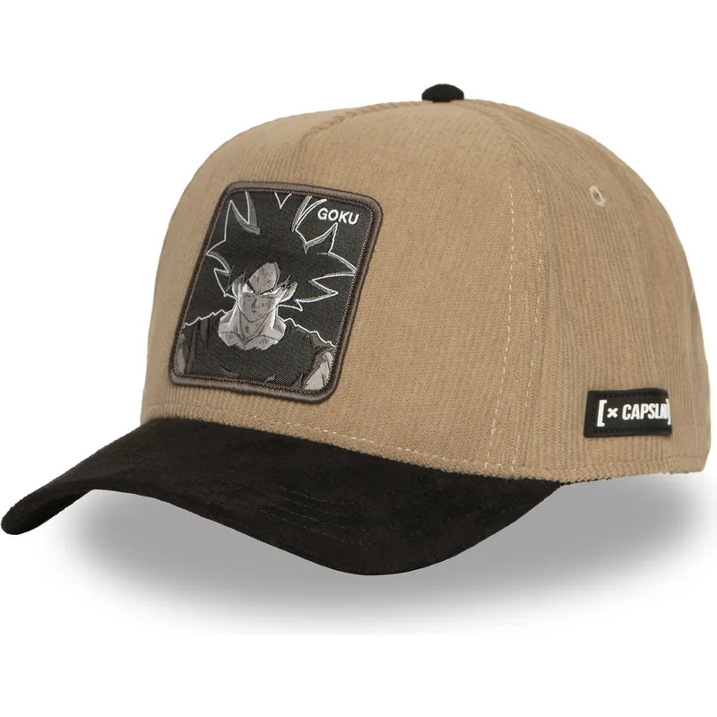 cappellino-curvo-marrone-e-nero-snapback-son-goku-dbs7-uni-dragon-ball-di-capslab