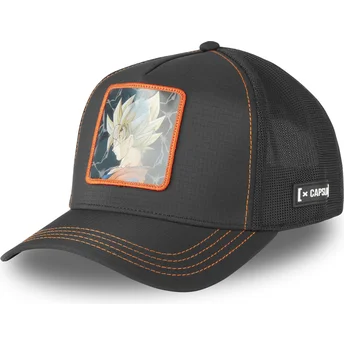 Cappellino trucker nero Son Goku DBS7 SSJ Dragon Ball di...