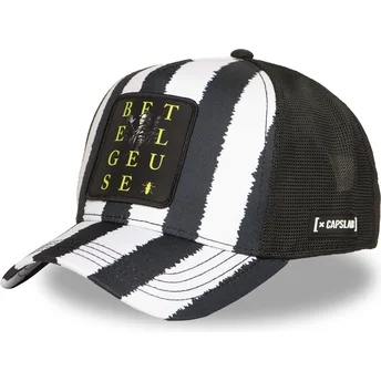 Casquette trucker noire et blanche Beetlejuice BTJ STR Beetlejuice Capslab