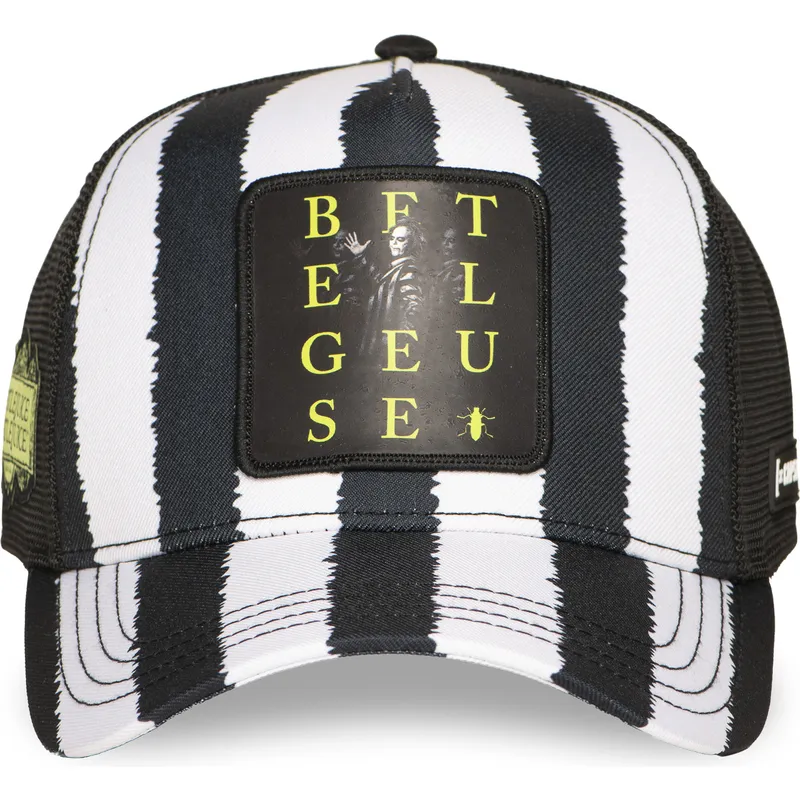 capslab-beetlejuice-btj-str-beetlejuice-schwarz-weiss-trucker-cap