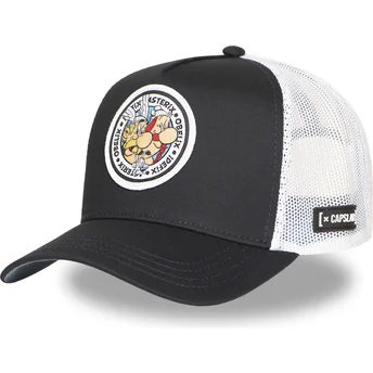 Cappello trucker nero e bianco Astérix, Obélix e Idefix AST2 CRW Astérix il Gallico di Capslab