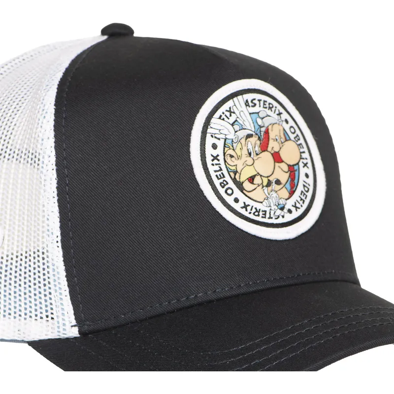 cappellino-trucker-nero-e-bianco-asterix-obelix-e-idefix-ast2-crw-asterix-il-gallico-di-capslab