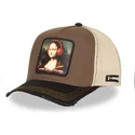 casquette-trucker-marron-et-noire-mona-lisa-pump-up-the-volume-fam-mon-famous-capslab