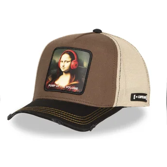Casquette trucker marron et noire Mona Lisa Pump Up The Volume FAM MON Famous Capslab