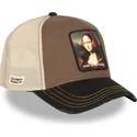 casquette-trucker-marron-et-noire-mona-lisa-pump-up-the-volume-fam-mon-famous-capslab
