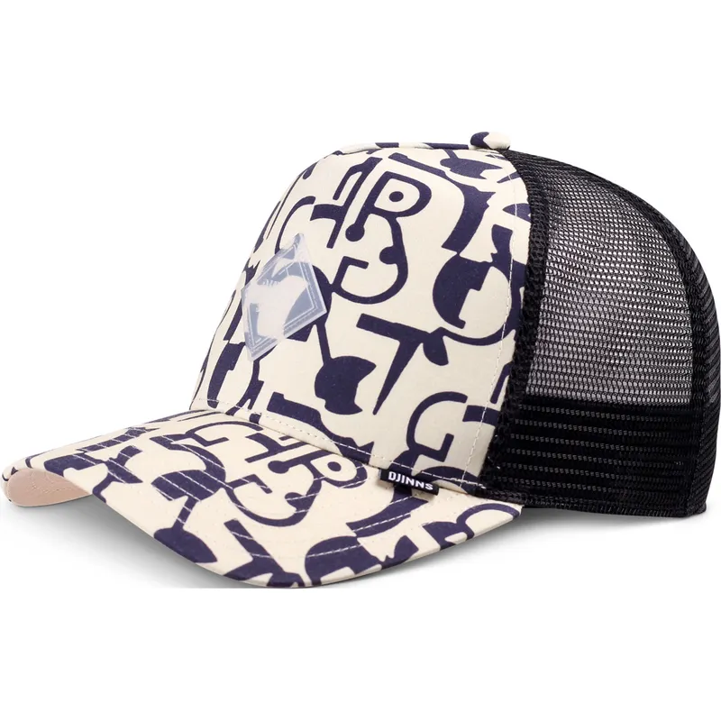 beige-und-schwarze-trucker-kappe-simple-aztek-hft-von-djinns