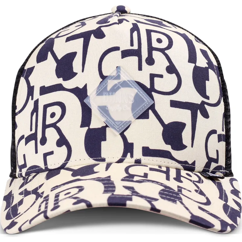 beige-och-svart-trucker-keps-simple-aztek-hft-fran-djinns