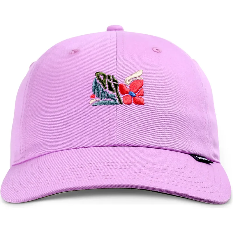 violette-verstellbare-curved-cap-m-flowers-von-djinns