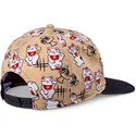 djinns-flat-brim-youth-lucky-cat-linen-beige-and-black-snapback-cap