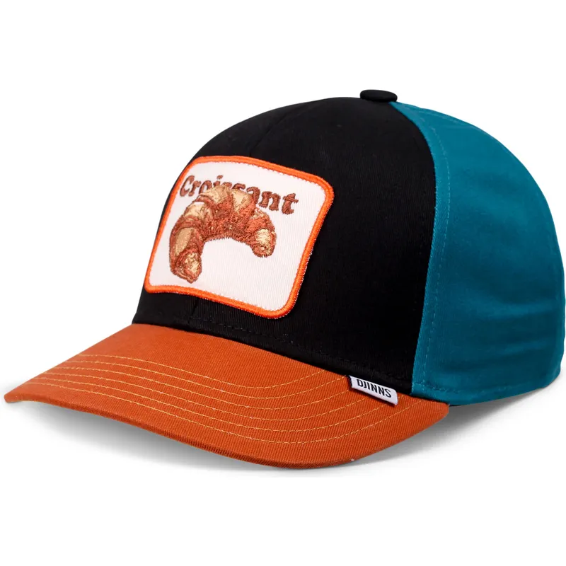 snapback-multicolore-con-visiera-curva-per-bambino-food-croissant-basic-di-djinns