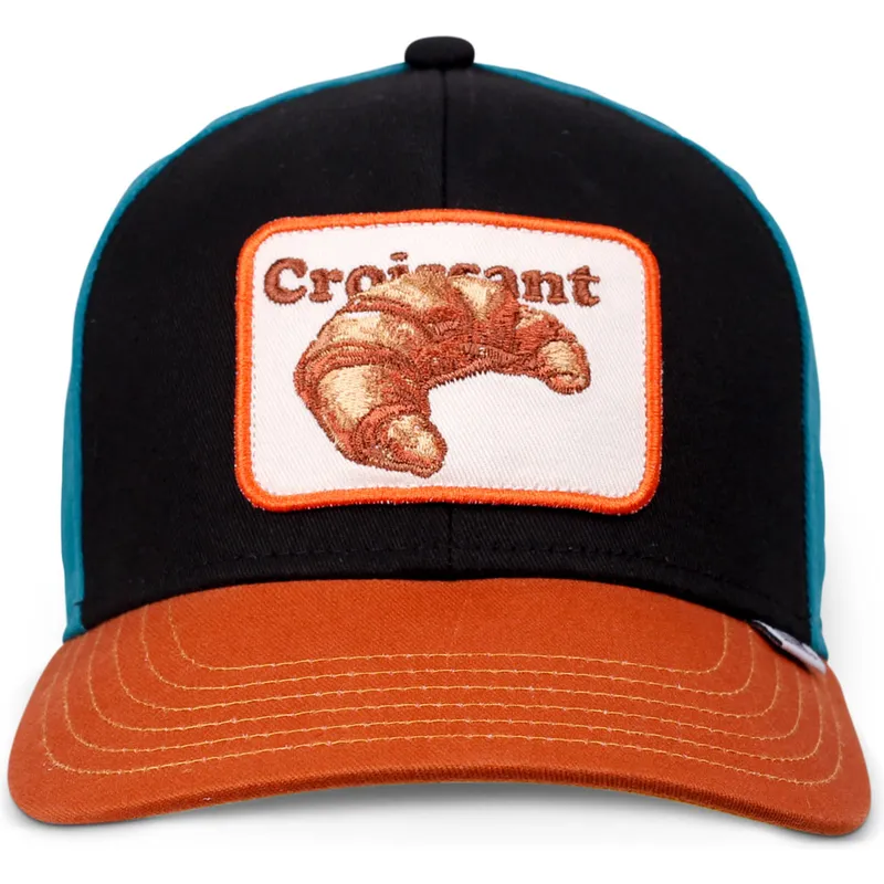 snapback-multicolore-con-visiera-curva-per-bambino-food-croissant-basic-di-djinns