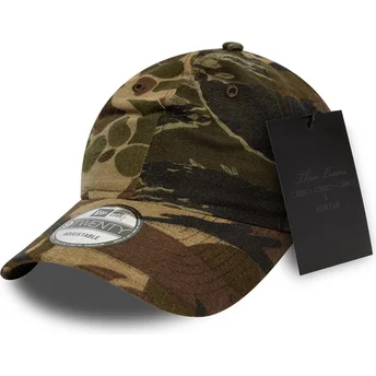 Șepci curbată camuflaj bandă reglabilă 9TWENTY Brushed Cotton Three Looms Woodland de New Era